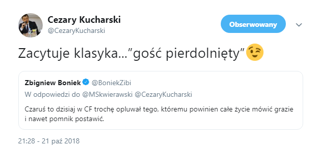 Kucharski MOCNO o tweecie Bońka